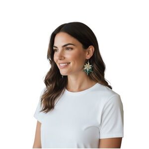 Kohl’s snowflake silver & blue earrings new with tags